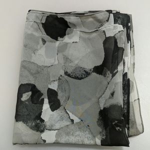 Calvin Klein painted poppy poly chiffon scarf